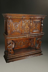 Belgian hand carved cabinet