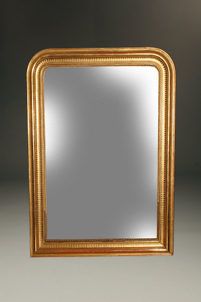 19th Century Antique French Gold Gilt Louis Philippe Mirror For