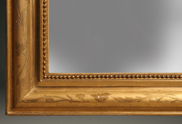 Louis Philippe Gold Gilt Mirror by Auxerre Paris, 1870 for sale at
