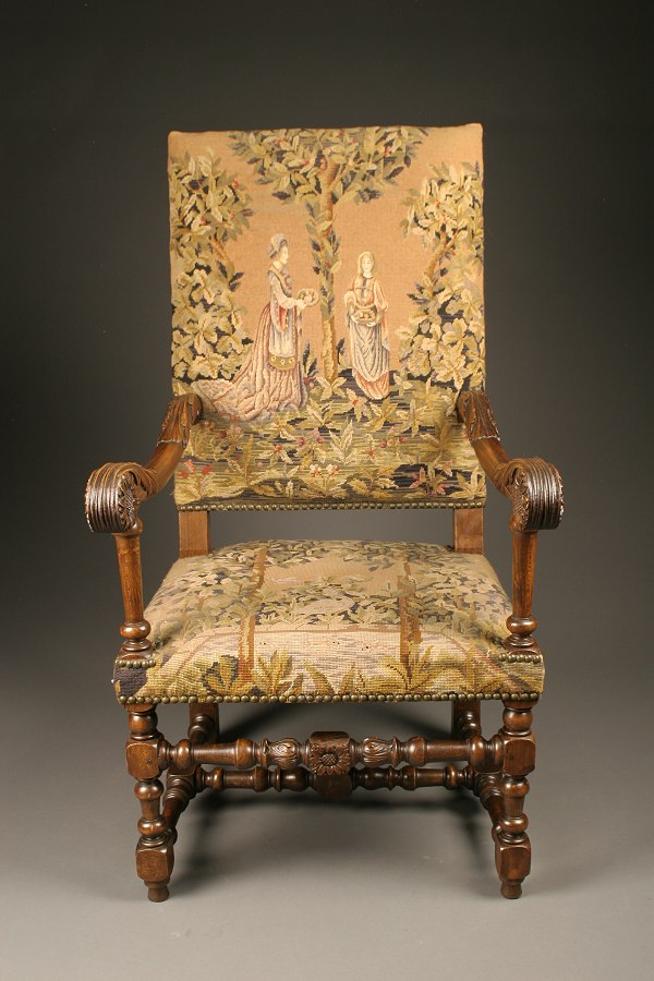At Auction: PAIR OF LOUIS XIV ARM CHAIRS