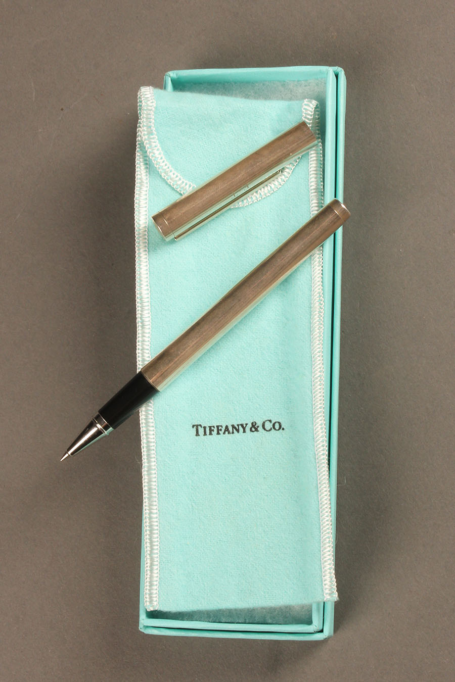 Tiffany & Co Sterling Silver Purse Pen Diamond Cut Vintage 