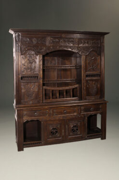 19th century French vaisselier from Brittany Region in chestnut