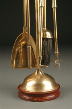Alternative view of Set of English 1920's miniature fire tools.