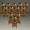Set of 12 antique high back chairs A5227A1