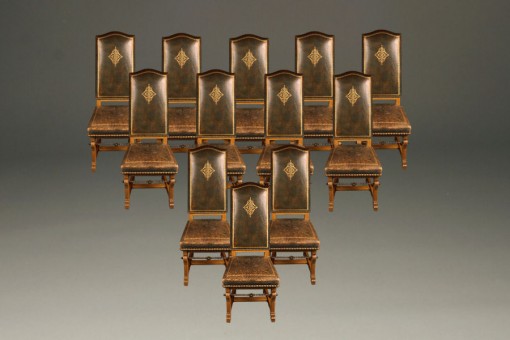 Set of 12 antique high back chairs A5227A1 Set of 12 antique high back chairs A5227A1