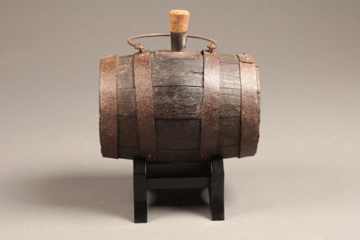 19th century French wine barrel on stand A5251A1 19th century French wine barrel on stand A5251A1