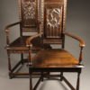 Pair of 19th century Gothic arm chairs A5259A1