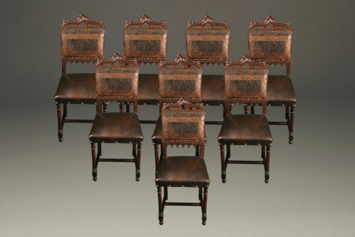 Set of 8 antique French hand carved dining chairs A5280A1 Set of 8 antique French hand carved dining chairs A5280A1