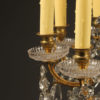Antique Crystal and bronze 12 arm chandelier.