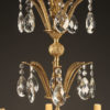 8 arm bronze and crystal chandelier