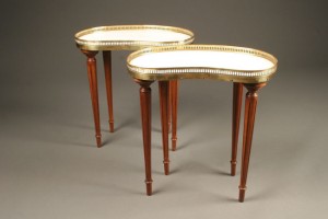 kidney shaped side tables