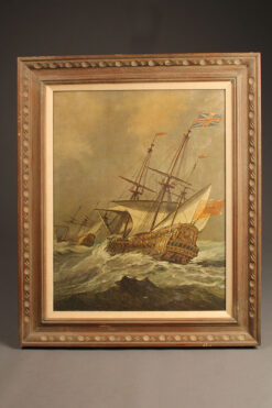 Oil on canvas featuring English ship A5491A