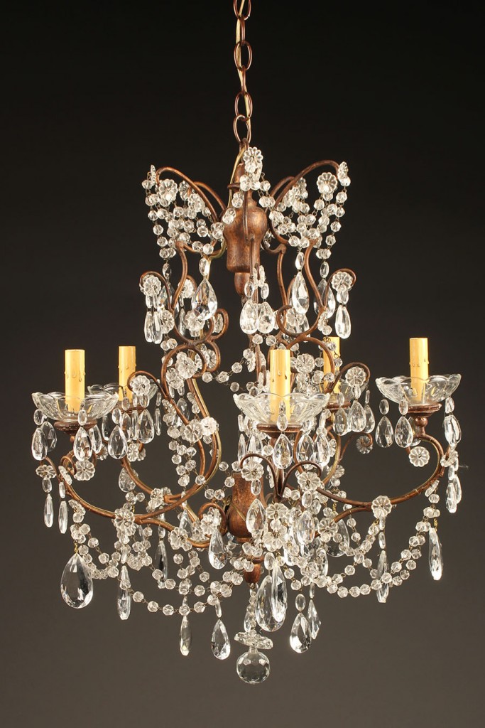 5 arm wood, iron and crystal chandelier A5577A 5 arm wood, iron and crystal chandelier A5577A
