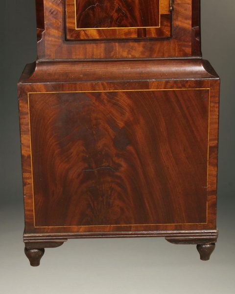 Early 19th century English tall case clock with Mary,Queen of Scots themed dial