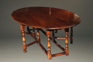 18th century styled English Gateleg drop leaf table custom made in cherry.