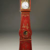 Mid 19th century French Comtoise tall case clock with an 8 day movement and chinoiserie accented finish, circa 1860.