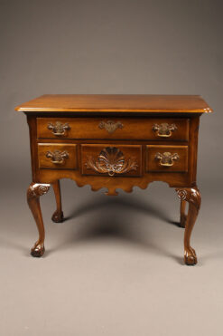 Mahogany Chippendale style low boy with ball and claw feet