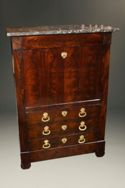French Empire style Escritoire with marble top.