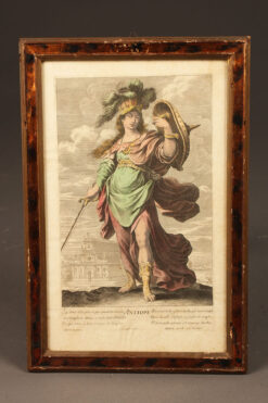 Hand colored 18th century engraving