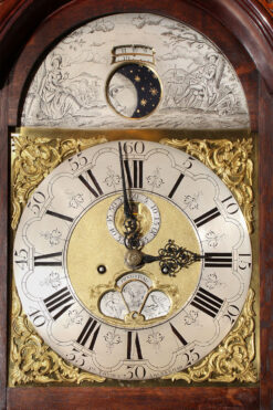 Alternative view of Late 18th century Dutch tall case clock signed PR Thymen, Amsterdam.