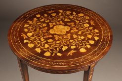Late 19th century nicely inlaid round Dutch table